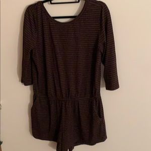 Striped romper size large